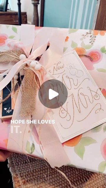 Kaycee Greer on Instagram: "Let’s wrap up this Bridal shower gift together! This was so much fun to shop for. I absolutely love personalized gifts & this gift contained 3 different personalized items that the bride is sure to love! I started off with the set from Amazon with the I Do slippers & satin bride robe. Then added the personalized PJ satin set with the brides new initials embroidered from @spikesandseams Topped it off with the bride hanger that will be perfect to hold her dress also from @amazon. Wrapped it up & added a photo block of when the bride announced her engagement from @handmadebyneesh. And finished it with a custom bride to be bracelet on top made by @hhs_designs I’ve linked everything in my bio to make it super easy 💍💕
.
.
.#bride #bridalshower #showergift #showergif Shower Gif, Bride Hanger, Satin Set, Bridal Shower Gift, Photo Blocks, Bride To Be, Bridal Shower Gifts, Super Easy, The Bride