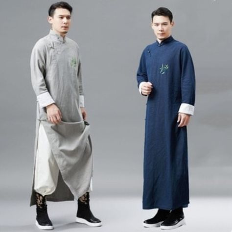 Chinese Traditional Dress Men, Chinese Clothing Traditional, Chinese Traditional Dress, Chinese People, Tang Suit, Gown Pattern, Chinese Clothing, Ethnic Style, Long Gown