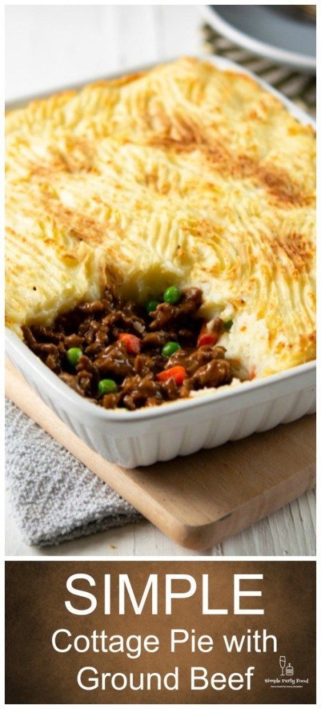 Irish Cottage Pie, Cottage Pie Recipe Beef, Beef Cottage Pie, Simple Party Food, St Patricks Food, Cottage Pie Recipe, Beef And Vegetables, Hp Sauce, With Mashed Potatoes