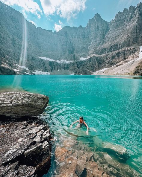 Awesome Places - Iceberg Lake In Montana,USA Iceberg Lake Montana, Montana Vacation Summer, Summer In Montana, Things To Do In Montana, Montana Aesthetic, Travel Montana, Montana Sky, Montana Summer, Montana Lakes