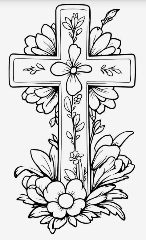 Cross Coloring Pages Free Printables, Easter Crosses, Cross Coloring Page, Saint Coloring, Jesus Coloring Pages, Sunday School Coloring Pages, Egg Pattern, Easter Coloring, School Coloring Pages