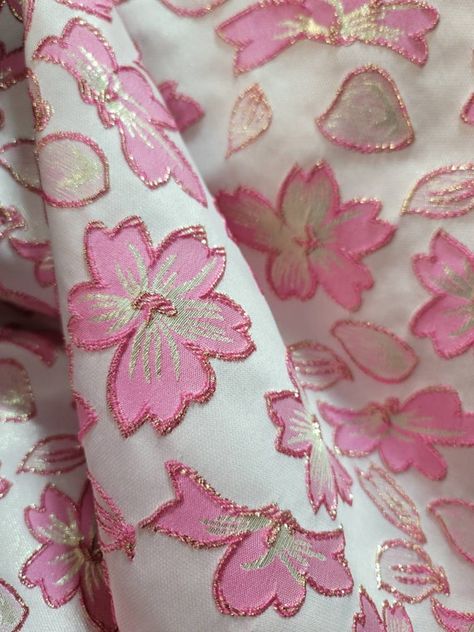 Bridal Evening Dress, Architect Student, Dress Quinceanera, Flowers Fashion, Floral Fabrics, Pink Stuff, Fancy Art, Beautiful Fabrics, Fabric Ideas