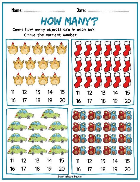 #Learning_Numbers_11-20 #11-20_Worksheets #Count_The_Objects_And_Write_The_Number #Counting_11-20_Worksheets 11-20 Number Activities Kindergarten, Number 11 To 20 Worksheet, Count The Objects And Write The Number, Counting 11-20 Worksheets, Number 11-20 Worksheets, Count And Circle The Correct Number, Numbers 11-20 Activities, Numbers 11 20 Worksheets Preschool, Counting Objects Worksheets 1-20