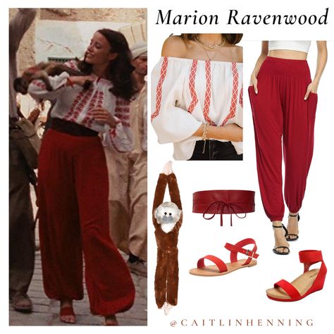 Indiana Jones Marion Costume, Indiana Jones Family Halloween Costumes, Indiana Jones And Marion Costume, Marion Indiana Jones, Indiana Jones Disneybound, Marion Ravenwood Costume, Marion Ravenwood Aesthetic, Indiana Jones Family Costume, Indiana Jones Costume Couple