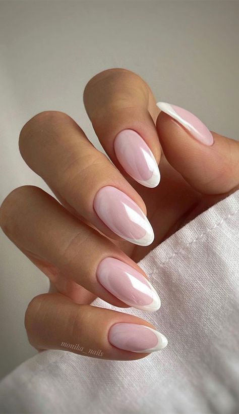 25 Sleek Simplicity Minimalist Nail Inspirations : Glazed French Tip Nails Glazed French Tip, Glazed French Nails, Glazed French Tip Nails, Classic French Tip, Galaxy Nail Art, French Tip Design, Minimalist Nail, Galaxy Nails, Pink French