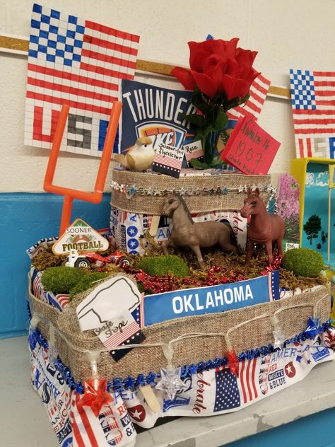 Oklahoma State float Oklahoma State Float Project, State Float School Project Tennessee, State Float School Project North Carolina, Maine State Float Project, State Float School Project California, Learning States, Social Studies Projects, 4th Grade Social Studies, Library Skills