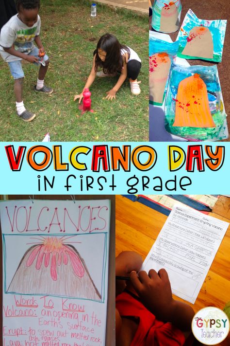 Do you teach your elementary students about volcanoes? Here’s a whole day’s worth of volcano activities for kids! I’ve included a volcano experiment freebie here too! Read on for more volcano activities for first grade! Three Fridays ago I hosted Volcano Day in my first grade classroom! We had been finishing up our study on […] Volcano Preschool, Volcano Experiment For Kids, Volcano Craft, Volcano Party, Volcano For Kids, Volcano Activities, Activities For First Grade, Volcano Experiment, Erupting Volcano