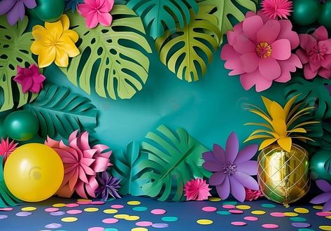 Keywords Tropical, Flower, Pineapple, Palm Leaves, Summer, Birthday, Cake Smash, Photography Backdrop, Background, Studio Props, Photo Booth Hawaiian Backdrop Ideas, Luau Photo Backdrop, Tropical Backdrop Ideas, Classy Hawaiian Theme Party, Tropical Photo Backdrop, Tropical Photo Booth, Luau Backdrop, Luau Photo Booth, Tropical Party Backdrop