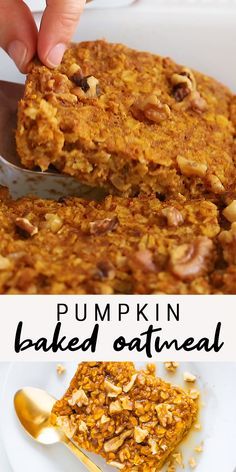 Pumpkin Baked Oatmeal, Menu Sarapan Sehat, Eating Bird Food, Pumpkin Breakfast, Pumpkin Oatmeal, Fall Breakfast, India Food, Healthy Pumpkin, Thanksgiving Desserts