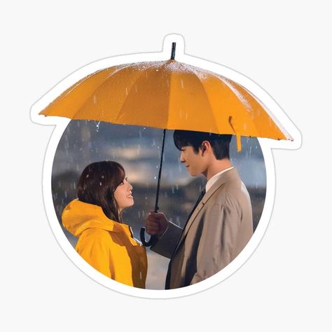 Business Proposal Yellow Umbrella Sticker Available in Glossy, Matty, and more! Business Proposal Sticker, Umbrella Sticker, Proposal Design, Yellow Umbrella, Under The Rain, Bts Youtube, Printables Freebies, Business Proposal, Kpop Merch