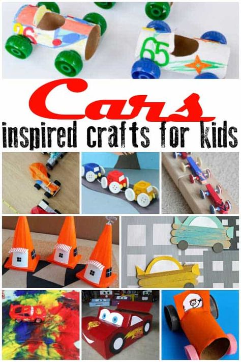 Be inspired by Disney Pixar's Cars 3 this summer and get creative with the kids with these Cars inspired crafts for all ages. via @rainydaymum Disney Cars Crafts, Cars Activities, Disney Camp, Car Crafts, Crafts For All Ages, Disney Activities, Transportation Activities, Transportation Crafts, Crafts And Activities For Kids