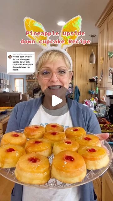 109K views · 4.5K likes | Heather Bell on Instagram: "Easter is coming and these upside down pineapple cupcakes are a great idea and they’re so easy to make. #happyeaster #easterweekend #upsidedowncake #bakinglove #bakingfromscratch #easyrecipes #desserttime #dessertoftheday #cakecakecake #justthebells10" Upside Down Pineapple Cupcakes, Maraschino Cherries Recipes, Pineapple Dessert Easy, Cherries Recipes, Pineapple Upside Down Cake Recipe, Pineapple Upside Down Cupcakes, Pineapple Cupcakes, Upside Down Pineapple, Salad Recipes Lunch