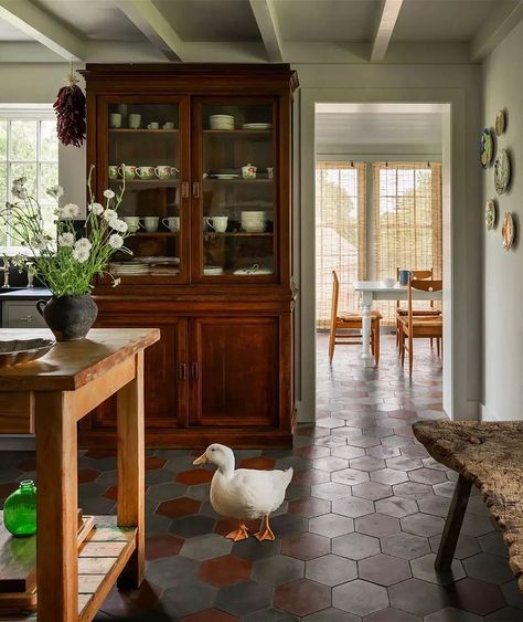 gorgeous kitchen space by @ashe_leandro 😍 | Instagram Moroccan Floor Tiles, Jake Arnold, Cherry Cabinets, Exposed Beams, Gorgeous Kitchens, Top Interior Designers, Contemporary Luxury, Wooden Kitchen, The Expert