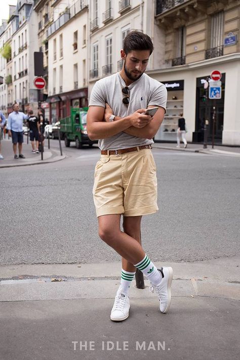 Shirt Outfit Men, Men's Street Style, Shirt Tucked In, Skater Boy, Belt Shop, Tshirt Outfits, Mens Street Style, Shop The Look, Summer Looks