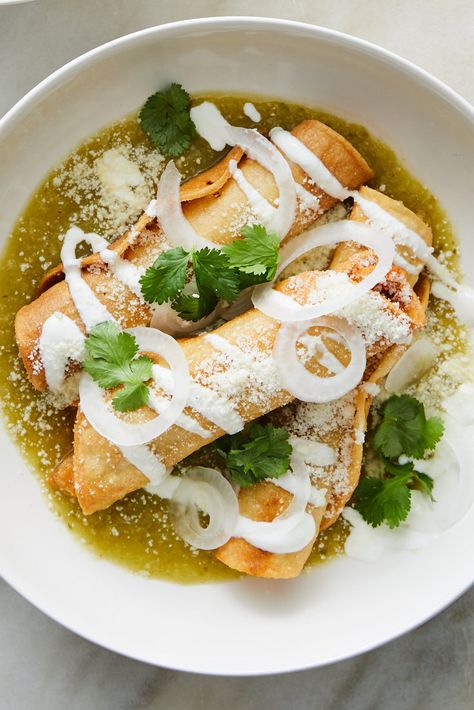 Elote Cart, Flautas Ahogadas, Chicken Flautas, Tomatillo Sauce, Mexican Crema, Shredded Chicken Tacos, Salsa Verde Chicken, Peach Syrup, Tomatillo Salsa