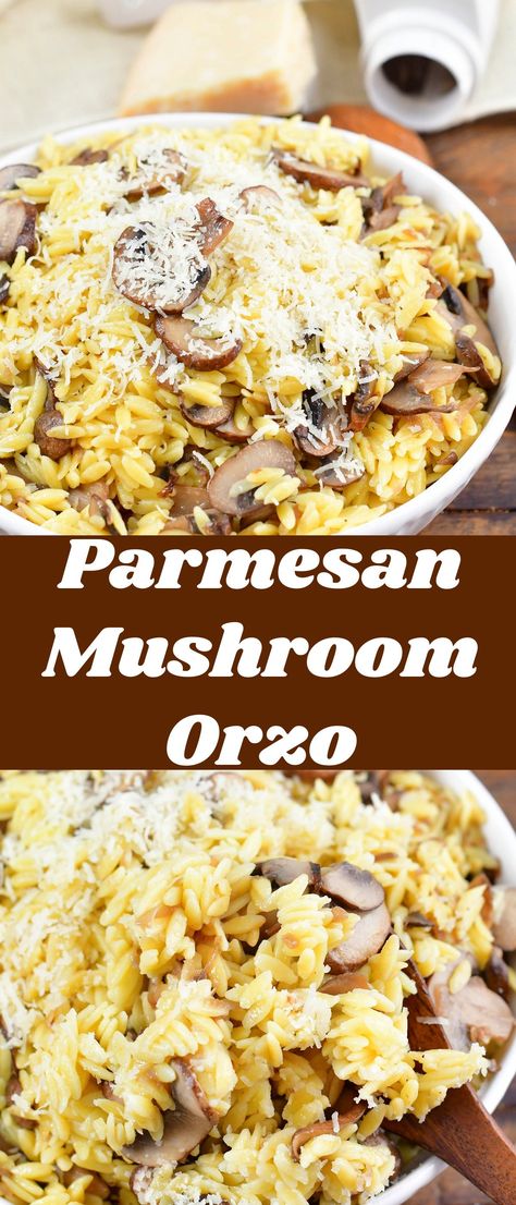 Simple Orzo, Orzo Recipes Side, Pasta Side Dish, Mushroom Orzo, Tomato Side Dishes, Orzo Pasta Recipes, Ground Turkey Pasta, Orzo Dishes, Mushroom Side Dishes