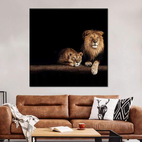 Lion Bedroom Decor, Lion Decorations Home Decor, Lion Wall Art Home Decor, Lion Home Decor, Lion Decor, Lion Wall Decor, Animal Wall Art Prints, Lion Family, Lion And Lioness