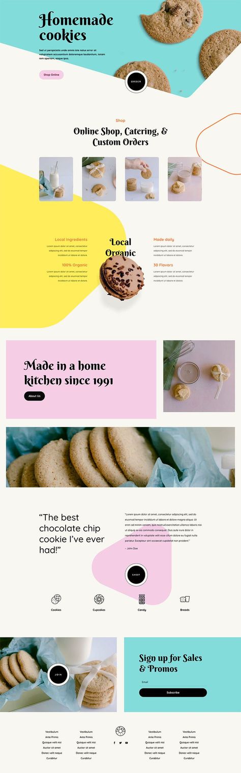 Cookie Website, Cookies Website, Gradient Color Design, Divi Theme, Best Chocolate Chip Cookie, Small Business Website, Elegant Themes, Blog Themes, Homemade Cookies