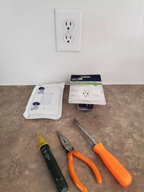 I have been wanting to upgrade some of the outlets in my home to a USB charging outlet for a while. The convenience of not having to find a charging block and cord sounds amazing. Yes, you still need a cord, but it just seems more convenient to plug straight into the outlet. I talked my hubby into adding one in the kitchen. Note- My husband is a skilled tradesman who knows how to work on electrical. Only attempt this if you feel comfortable doing so. Material List: USB Charger Outle… Medicine Pic Snapchat, Broken Iphone Screen, Fake Documents, Store Shelves Design, Iphone Screen Repair, Hospital Admit Hand Pics, Iphone Storage, Delivery Pictures, Iphone Dynamic Wallpaper