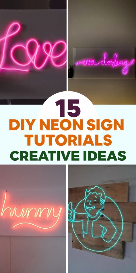 Enhance the ambiance of your space by crafting a custom DIY neon sign! Explore the craftsmanship involved in creating your very own radiant piece with detailed guides. Begin by selecting a favorite word, phrase, or symbol and gather essentials like LED neon rope lights, acrylic panel, and clips. Shape the lights as per your vision following provided instructions and witness your creation light up your surroundings with a vibrant glow. Diy Neon Sign, Neon Rope, Babe Cave, Light Ideas, Rope Lights, 15 Diy, Neon Glow, Acrylic Panels, World Crafts