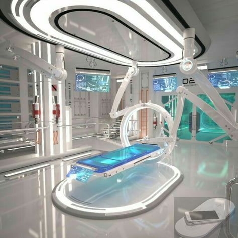 Futuristic Laboratory, Sci Fi Laboratory, Concept Art Landscape, Spaceship Interior, Sci Fi Environment, Futuristic Interior, Hospital Design, Future Tech, Technology Background