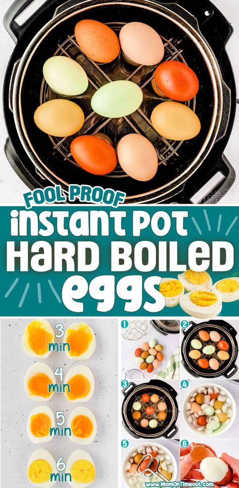 This Instant Pot Hard Boiled Eggs recipe is the secret to getting perfectly cooked, easy-peel hard-boiled eggs! Ditch the pot on the stove and embrace the pressure cooker. Making hard-boiled eggs in your Instant Pot is a game-changer. No more waiting for water to boil or wondering if your eggs will overcook. This method is foolproof, fast, and delivers consistently delicious results every single time! Hard Boiled Eggs Easy Peel, Hard Boil Eggs, Easy Peel Eggs, Easy Hard Boiled Eggs, Instant Pot Hard Boiled Eggs, Hard Boiled Egg Recipes, Telur Rebus, Boil Eggs, Egg Benedict