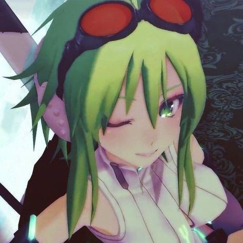 Vocaloid, Profile Picture, Green, Red, Hair, Anime