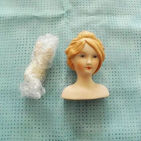 Doll Heads - What can I do? | Hometalk Concrete Vase, Concrete Vases, Dress Alterations, Plastic Doll, Porcelain Doll, Paper Towel Holder, Doll Parts, Doll Head, What Can I Do