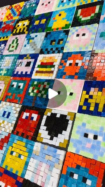 Westgarth P.S Art on Instagram: "Grade 5/6 Space Invaders! This unit is always such a hit, students love learning about French street artist ‘Invader’ and his mosaic invasion across the world.  . . . . . . . . . . . . . . . . . . . . . . . . . . . . . . #arted #arteducation #arteducators #primaryart #primaryschoolart #elementaryart #visualarts #kidsart #nurturingcreativity #littleartist #artforkids #arted #artroom #artinspiration #artteachersofinstagram #artteacher #iteachart #artteachersofig #artteacherlife #artteachertribe #elementaryartteacher #zartart #zart  #artlessonsforkids #artprojectsforkids #artlesson #artlessons #mosaic #spaceinvader #pixel #pixelart" Pixel Art Lesson, Grade 5 Art Lessons, Primary School Art, 5th Grade Art, Jr Art, French Street, Love Learning, Art Lessons For Kids, Space Invaders