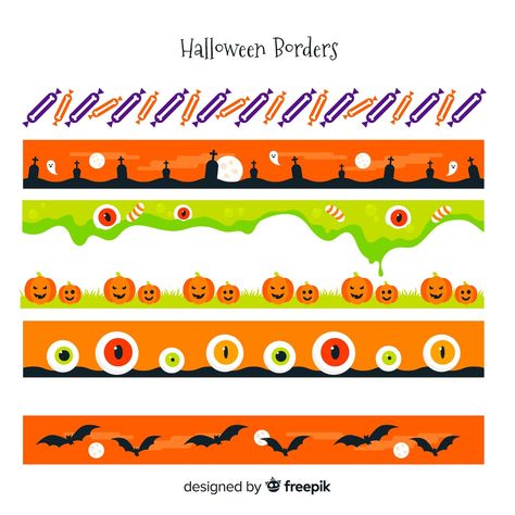 Halloween Boarders And Frames, Halloween Border, Fall Borders, Halloween Borders, Stickers Ideas, Borders Free, Scrapbook Borders, Bulletin Board Borders, Halloween Scrapbook