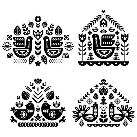 4,000+ Danish Folk Art Stock Photos, Pictures & Royalty-Free Images Mundo Hippie, Jagua Henna, Folk Illustration, Modern Folk Art, Foto Transfer, Folk Art Flowers, Folk Design, Black And White Images, Scandinavian Folk Art