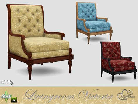 Part of the *Livingroom Victoria* Set!Found in TSR Category 'Sims 4 Living Chairs' Sims 4 Cc 40s Furniture, Sims 4 Vintage Furniture, Sims 4 Cc Vintage Decor, Sims 4 Cc 1940s Furniture, Sims 4 1900s Cc Furniture, Sims 4 Victorian Furniture, Sims 4 Vintage Cc Furniture, Sims 4 Historical Cc Furniture, Sims 4 Antique Furniture