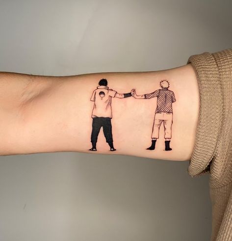 Sasunaru Tattoo, Boruto Tattoo, Brother And Sister Tattoo Ideas, Sister Tattoo Ideas, Tattoo Ideas Males, Sister Tattoo, Naruto Tattoo, Small Tattoos For Guys, Brother And Sister