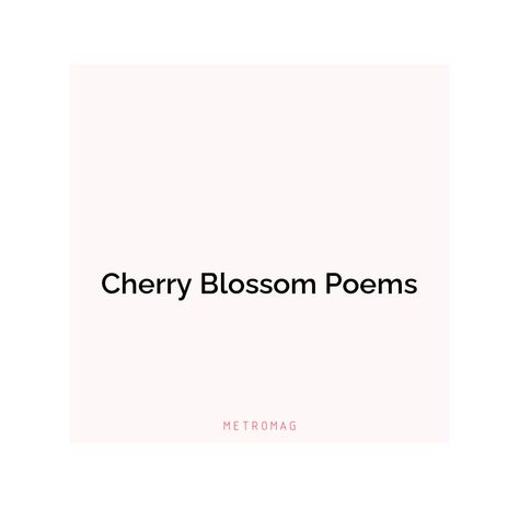 Make your Instagram posts stand out with these cherry blossom quotes and captions. Find the perfect fit for your photo and impress your followers! See all quotes and captions on https://metromag.com/cherry-blossom-quotes/ Cherry Blossom Quotes, Blossom Quotes, Captions For Instagram, All Quotes, Instagram Captions, Your Photo, Cherry Blossom, Blossom, Cherry