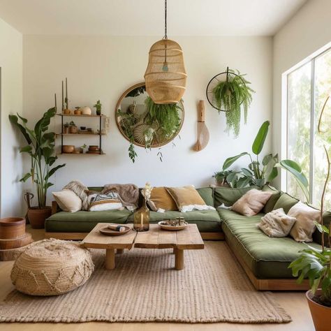 Minimalist Bohemian Living Room, Earthy Living Room, Interior Design Per La Casa, Bohemian Living Room, Apartment Decor Inspiration, Decor Home Living Room, Boho Living, Living Room Decor Apartment, Boho Living Room