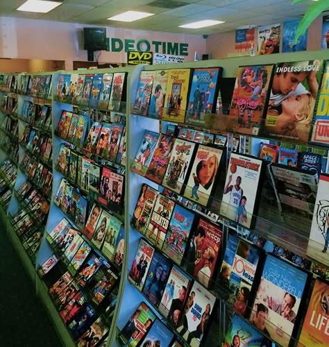 Movie Store Aesthetic, Dvd Store Aesthetic, Video Rental Store Aesthetic, Blockbuster Aesthetic, Video Store Aesthetic, Video Rental Store, 80s Indie, Store Aesthetic, Blockbuster Video