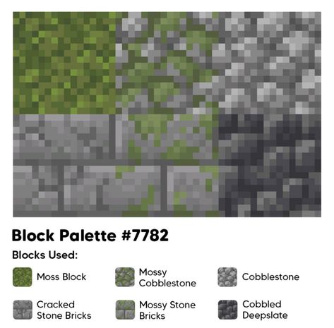 Minecraft Stone Palette, Minecraft Brick Palette, Deepslate Pallete Minecraft, Minecraft Block Pallets, Minecraft Color Palette, Minecraft Palette, Minecraft Pallets, Block Pallets, Minecraft Brick