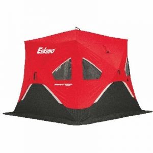 Eskimo Fatfish 767 Wide Bottom Ice Fishing Shelter - Mills Fleet Farm Ice Fishing Shanty, Ice Fishing Tent, Fishing House, Ice Fishing Shelter, Ice Fishing House, Fishing Pole Storage, Igloo Ice, Ice Fishing Gear, Fishing Rod Storage