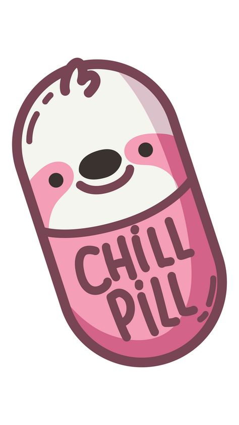 The charming sloth turned into a pink chill pill! And now pretty sloth smiles cheerfully and expects you to drink this and chill out! The cute sticker with smiling Chill Pill Sloth!. Take A Chill Pill Sticker, Chill Pill Drawing, Sloth Drawing, Take A Chill Pill, Cd Art, Chill Pill, Cute Sloth, Phone Stickers, Business Stickers