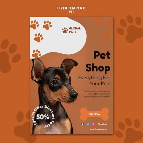 Free PSD flat design pet adoption poster... | Free Psd #Freepik #freepsd #vertical-poster #pet-flyer #flat-poster #pet-friendly Pet Shop Poster Design, Dog Flyer Design, Pet Poster Design, Adoption Poster, Pet Shop Logo Design, Pet Store Design, Pet Magazine, Pet Shop Logo, Poster Design Layout