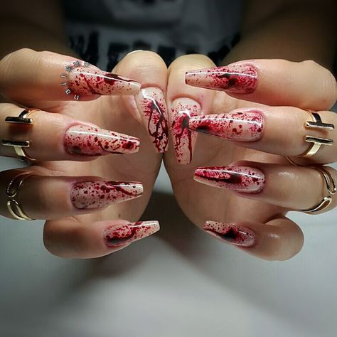 Ongles Gel Halloween, Blood Nails, Halloweenský Makeup, Horror Nails, Holloween Nails, Witchy Nails, Halloween Acrylic Nails, Gothic Nails, Trending Ideas