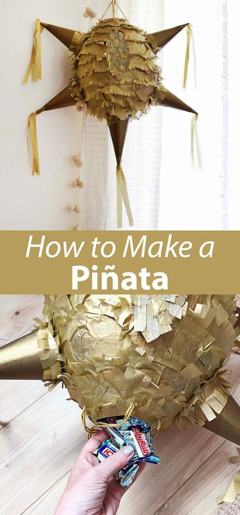 example How To Make A Pinata, Make A Pinata, How To Make Pinata, Pinata Diy, Star Pinata, Diy Pinata, At Family, Small Toys, Family Birthday