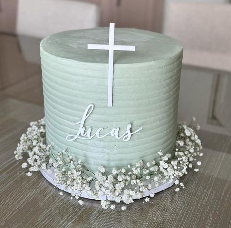 Beautiful personalized name & cross to put on the front of cake.  Laser cut 1/8" acrylic  Name is approx. 6 inches wide and cross is approx. 5 inches tall Confirmation Cakes For Boys, Baptismal Cake Boy Simple, Christening Topper, Holy Communion Cake Topper, Comunion Cake, Dedication Cake, Holy Communion Cake, Cross Cake Topper, Baptism Cake Topper