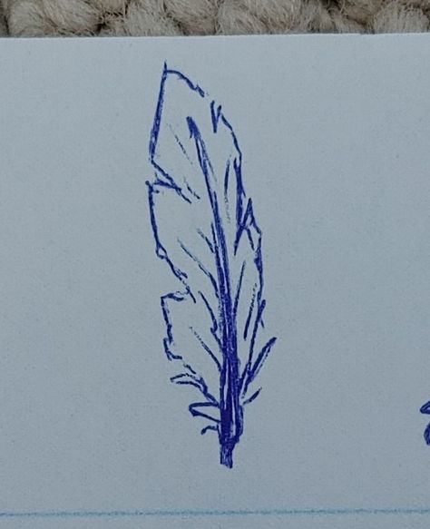 Pen Drawing Easy Simple, Ball Point Pen Art Doodles, Blue Pen Drawing Sketch, Easy Pen Drawings Doodles, Small Pen Sketches, Ball Pen Art Easy, Ball Point Pen Sketches, Feather Drawing Simple, Ball Point Drawing