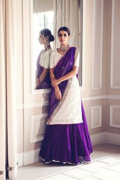 Size: 38 Lehenga Purple, Combination Dresses, Indian Designer Suits, Indian Look, Floor Length Dress, Dress Indian Style, Indian Designer Outfits, Indian Attire, Indian Outfit