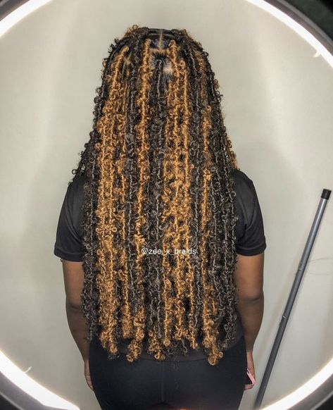 20 Inch Butterfly Locs, Birthday Braids, Brown And Pink Hair, Butterfly Locks, Braiding Hairstyles, Weave Hairstyles Braided, Black Hairstyle, Short Box Braids Hairstyles, Lil Girl Hairstyles