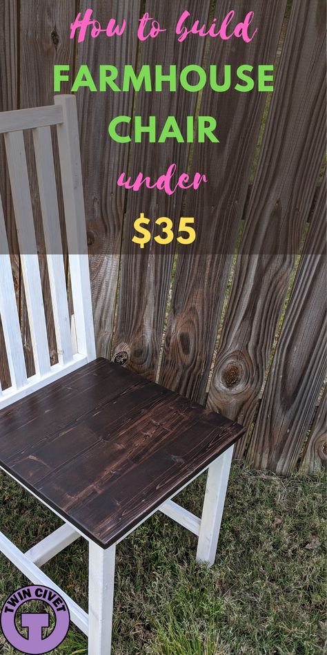 How To Make Dining Chairs, Diy Farmhouse Kitchen Chairs, Build Dining Chairs, Diy Farmhouse Dining Chairs, Diy Wood Chairs Dining Rooms, Farmhouse Table Chairs Ideas, Diy Kitchen Table Chairs, Diy Farmhouse Chairs, Chair Diy Wooden