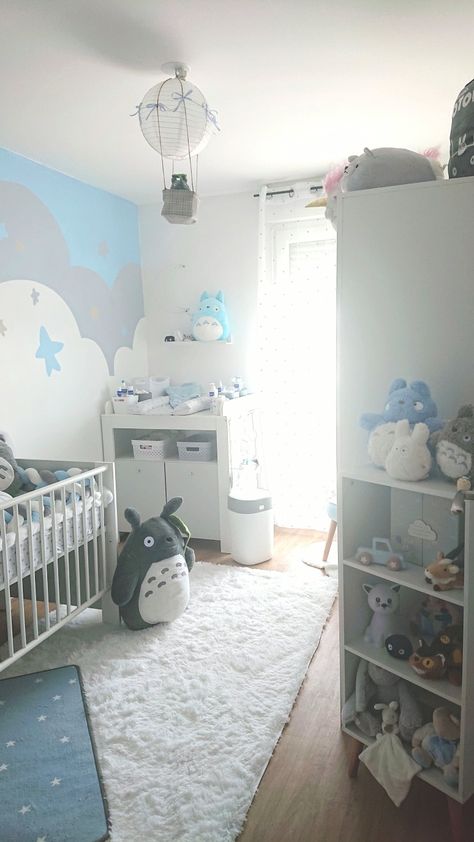 Sanrio Nursery, Studio Ghibli Baby Room, Studio Ghibli Nursery, Anime Nursery, Ghibli Nursery, Japanese Nursery, Totoro Nursery, Japanese Baby, Kids Rooms Inspo