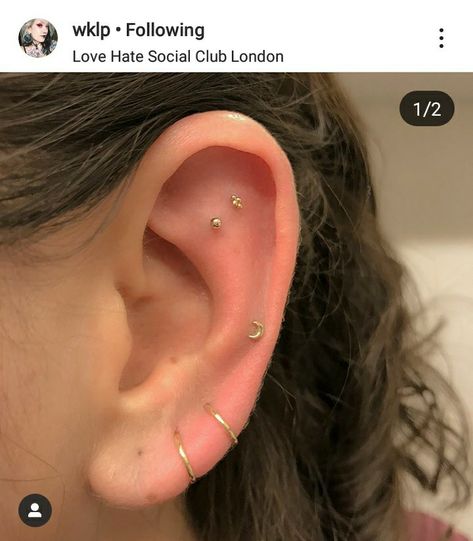 Ear Peircings, Flat Piercing, Ear Stack, Piercing Ideas, Piercing Tattoo, Body Mods, Jewelry Business, Ear Jewelry, Pretty Jewellery