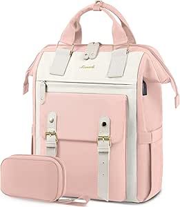 Fashion College, Business Laptop Bag, Backpack Waterproof, College Backpack, Purse For Women, Business Laptop, Work Travel, Pink Beige, Backpack Purse